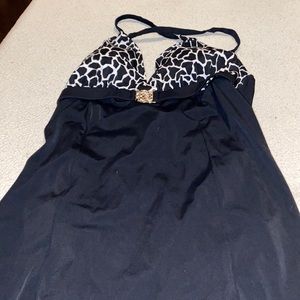 Black and white swimsuit